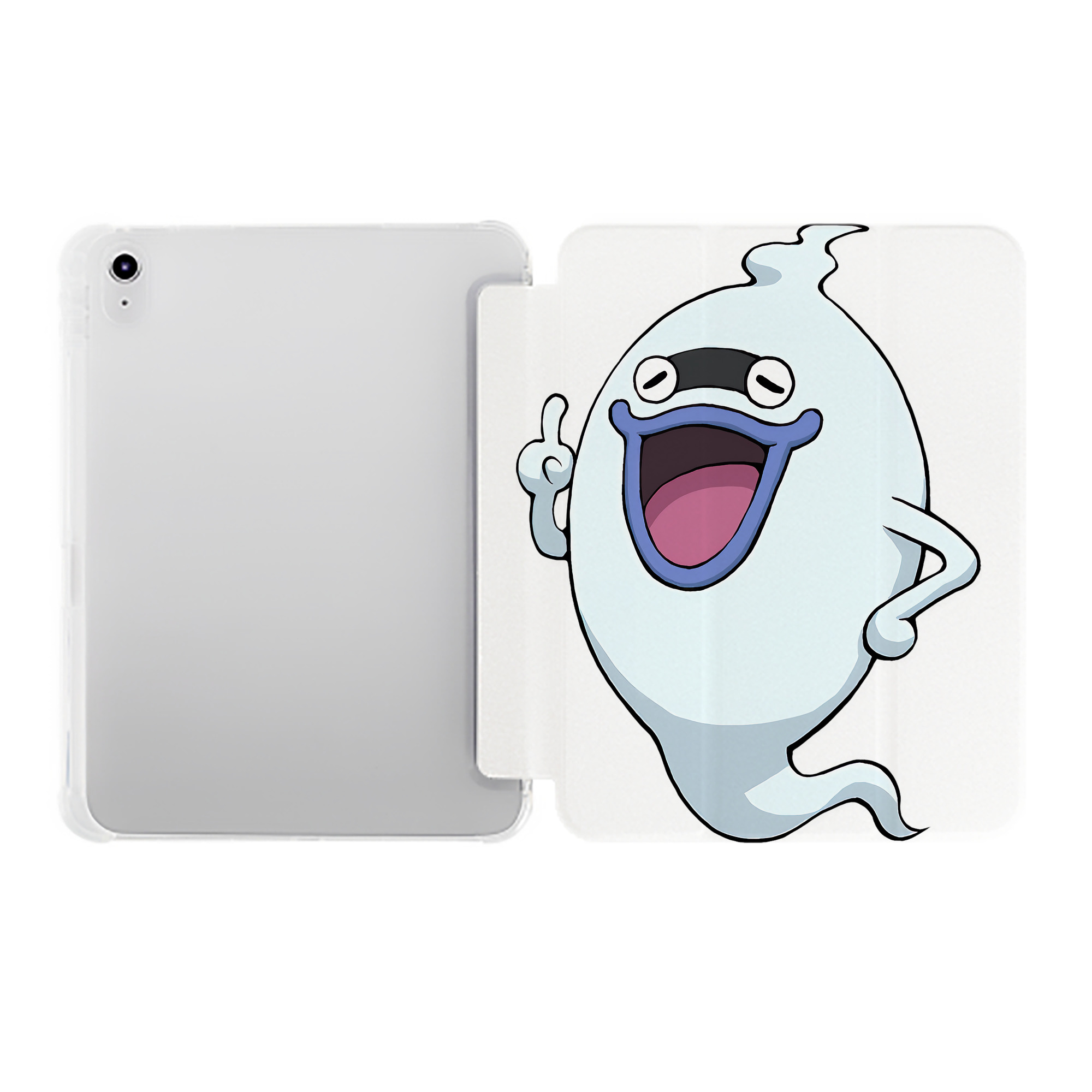 （画像用） 妖怪ウォッチ Yo-kai Watch IPad ケース ペン収納付き 三つ折りスタンド PUレザー×シリコン 対応機種9.5/10.5/10.9インチ